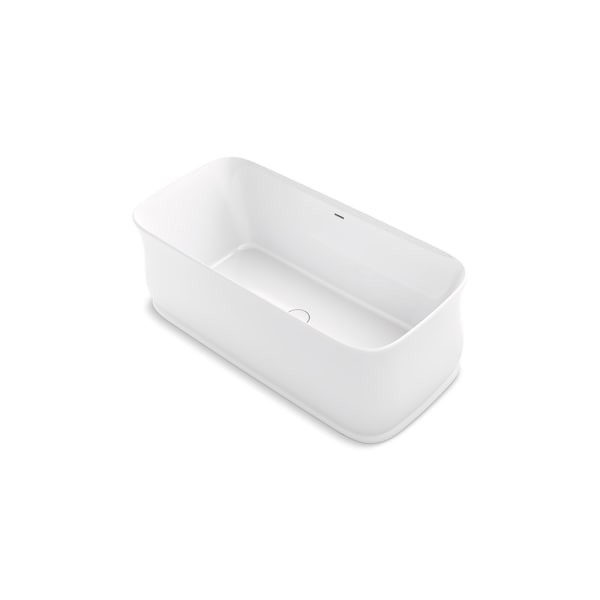 Kohler Bath Tub, 65-3/4 in L, 30-15/16 in W, White, Resin, Acrylic, Center; Center 8334-0 - main
